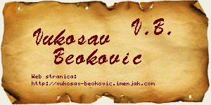 Vukosav Beoković vizit kartica